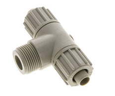 16x10mm & G3/4'' PP T-Shape Tee Compression Fitting with Male Threads 10 bar PVC and PA