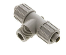 20x13mm & G3/4'' PP T-Shape Tee Compression Fitting with Male Threads 10 bar PVC and PA