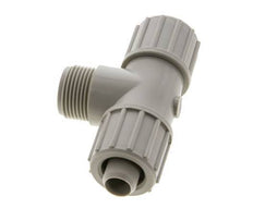 20x13mm & G3/4'' PP T-Shape Tee Compression Fitting with Male Threads 10 bar PVC and PA