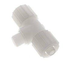 15x9mm & G3/8'' PVDF T-Shape Tee Compression Fitting with Male Threads 10 bar PVC and PA