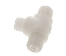 12x6mm & G1/2'' PVDF T-Shape Tee Compression Fitting with Male Threads 10 bar PVC and PA