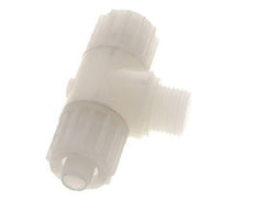 16x10mm & G1/2'' PVDF T-Shape Tee Compression Fitting with Male Threads 10 bar PVC and PA