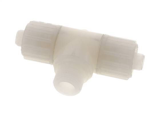 16x10mm & G1/2'' PVDF T-Shape Tee Compression Fitting with Male Threads 10 bar PVC and PA