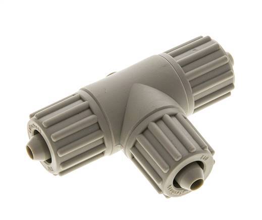 12x6mm PP T-Shape Tee Compression Fitting 10 bar PVC and PA