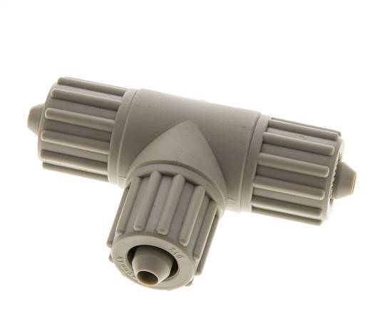 12x6mm PP T-Shape Tee Compression Fitting 10 bar PVC and PA