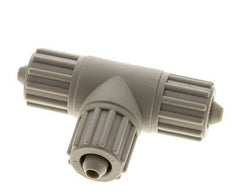 12x6mm PP T-Shape Tee Compression Fitting 10 bar PVC and PA