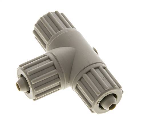 12x6mm PP T-Shape Tee Compression Fitting 10 bar PVC and PA