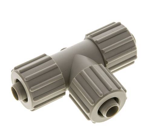 15x9mm PP T-Shape Tee Compression Fitting 10 bar PVC and PA