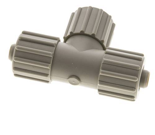 15x9mm PP T-Shape Tee Compression Fitting 10 bar PVC and PA