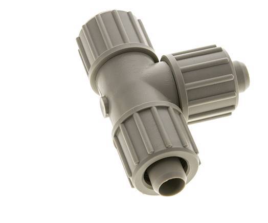 20x13mm PP T-Shape Tee Compression Fitting 10 bar PVC and PA