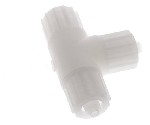 12x6mm PVDF T-Shape Tee Compression Fitting 10 bar PVC and PA