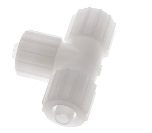 15x9mm PVDF T-Shape Tee Compression Fitting 10 bar PVC and PA