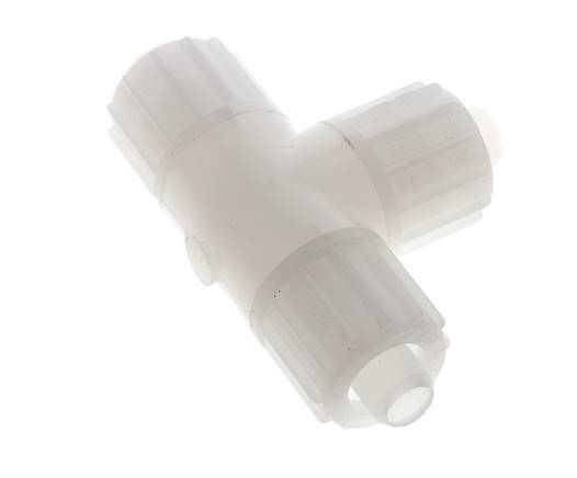 16x10mm PVDF T-Shape Tee Compression Fitting 10 bar PVC and PA