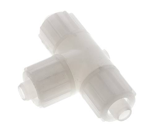 16x10mm PVDF T-Shape Tee Compression Fitting 10 bar PVC and PA