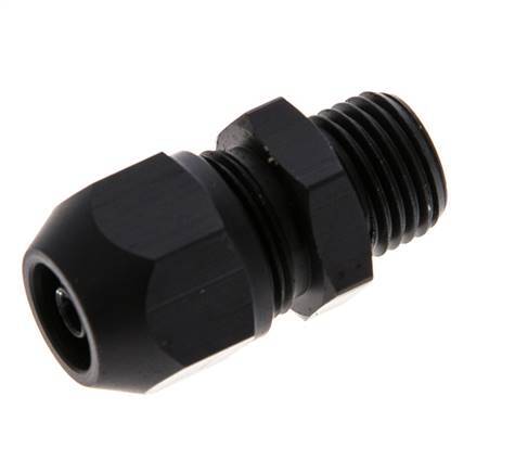 7x4mm & G1/4'' Aluminum Straight Compression Fitting with Male Threads 10 bar PVC and PA