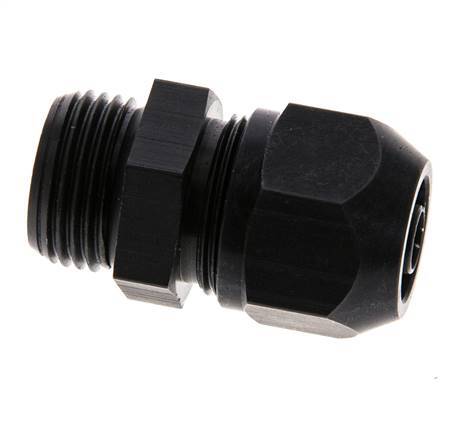 9x6mm & G3/8'' Aluminum Straight Compression Fitting with Male Threads 10 bar PVC and PA