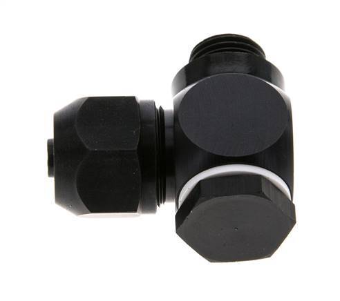 9x6mm & G1/4'' Aluminum Elbow Compression Fitting with Male Threads 10 bar PVC and PA