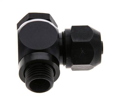 9x6mm & G1/4'' Aluminum Elbow Compression Fitting with Male Threads 10 bar PVC and PA