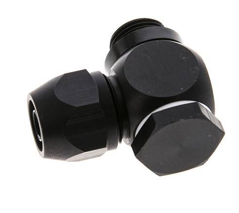 12x9mm & G3/8'' Aluminum Elbow Compression Fitting with Male Threads 10 bar PVC and PA