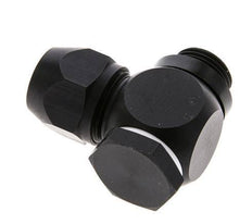 12x9mm & G3/8'' Aluminum Elbow Compression Fitting with Male Threads 10 bar PVC and PA