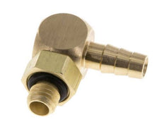 4 mm & M5 Brass Elbow Hose Barb with Male Threads NBR Rotatable [2 Pieces]