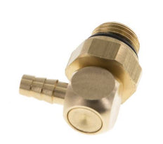 4 mm & G1/8'' Brass Elbow Hose Barb with Male Threads NBR Rotatable