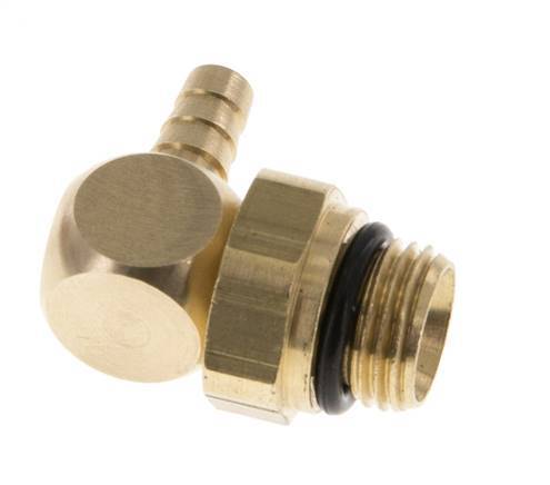 4 mm & G1/8'' Brass Elbow Hose Barb with Male Threads NBR Rotatable
