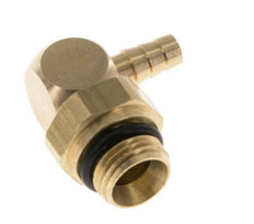 4 mm & G1/8'' Brass Elbow Hose Barb with Male Threads NBR Rotatable