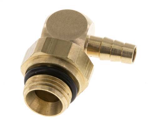 4 mm & G1/8'' Brass Elbow Hose Barb with Male Threads NBR Rotatable