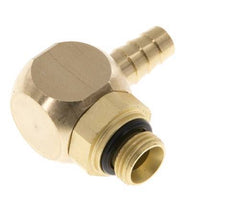 6 mm & G1/8'' Brass Elbow Hose Barb with Male Threads NBR Rotatable [2 Pieces]