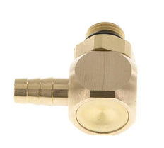 6 mm & G1/8'' Brass Elbow Hose Barb with Male Threads NBR Rotatable [2 Pieces]