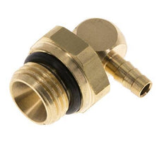 4 mm & G1/4'' Brass Elbow Hose Barb with Male Threads NBR Rotatable