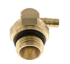 4 mm & G1/4'' Brass Elbow Hose Barb with Male Threads NBR Rotatable