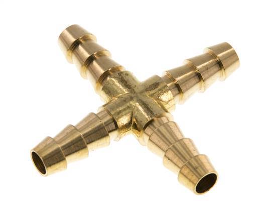 8 mm (5/16'') Brass Cross Hose Connector [2 Pieces]
