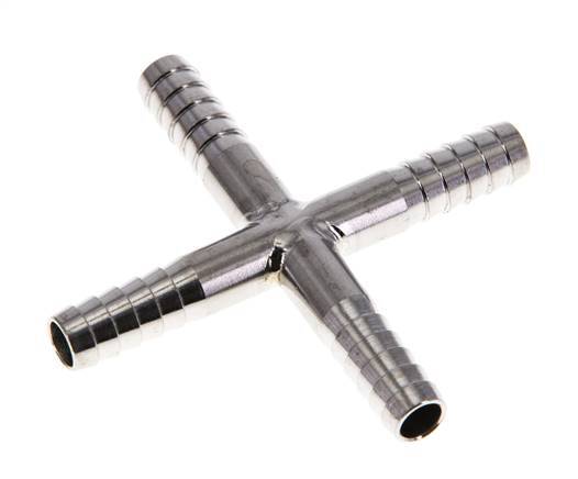 6 mm (1/4'') Stainless Steel 1.4301 Cross Hose Connector