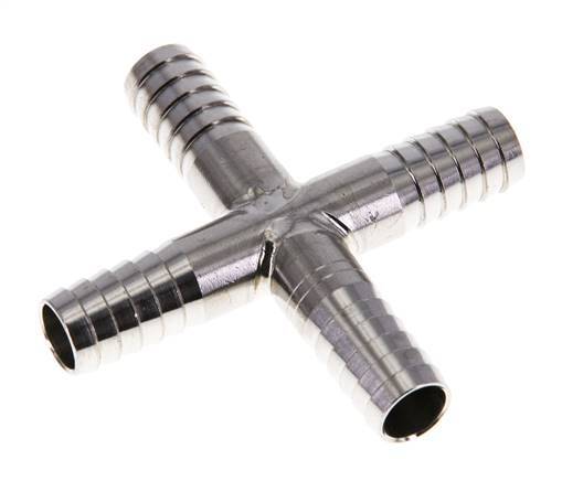 9 mm (3/8'') Stainless Steel 1.4301 Cross Hose Connector
