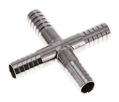 9 mm (3/8'') Stainless Steel 1.4301 Cross Hose Connector