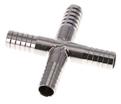 9 mm (3/8'') Stainless Steel 1.4301 Cross Hose Connector