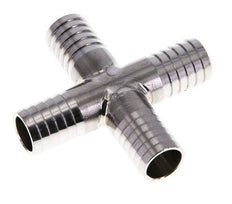 13 mm (1/2'') Stainless Steel 1.4301 Cross Hose Connector