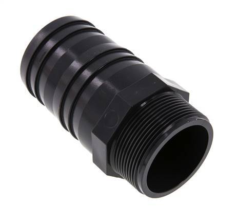 60 mm & G2'' PVC-U Hose Barb Male 118mm EN 1452-3