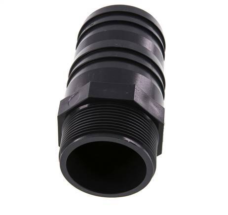 60 mm & G2'' PVC-U Hose Barb Male 118mm EN 1452-3