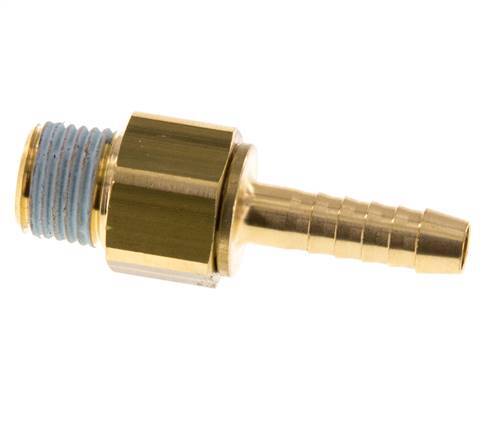 6 mm (1/4'') & R1/4'' Brass Hose Barb Male NBR Rotatable