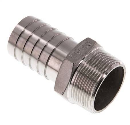 38 mm (1-1/2'') & 1-1/2''NPT Stainless Steel 1.4408 Hose Barb Male