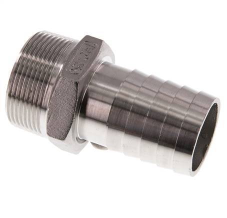 38 mm (1-1/2'') & 1-1/2''NPT Stainless Steel 1.4408 Hose Barb Male