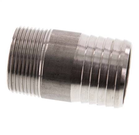 40 mm & R1-1/4'' Stainless Steel 1.4571 Hose Barb Male 70mm