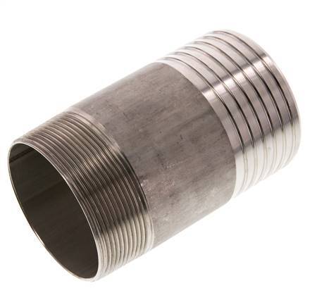 75 mm (3'') & R2-1/2'' Stainless Steel 1.4571 Hose Barb Male 120mm