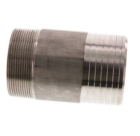 75 mm (3'') & R2-1/2'' Stainless Steel 1.4571 Hose Barb Male 120mm