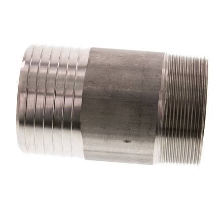 75 mm (3'') & R2-1/2'' Stainless Steel 1.4571 Hose Barb Male 120mm