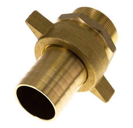 50 mm (2'') & G2'' Brass Hose Barb Male Flat Sealing NBR Wing Nut