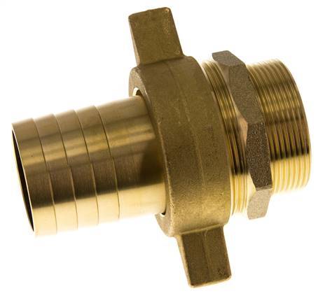 50 mm (2'') & G2'' Brass Hose Barb Male Flat Sealing NBR Wing Nut